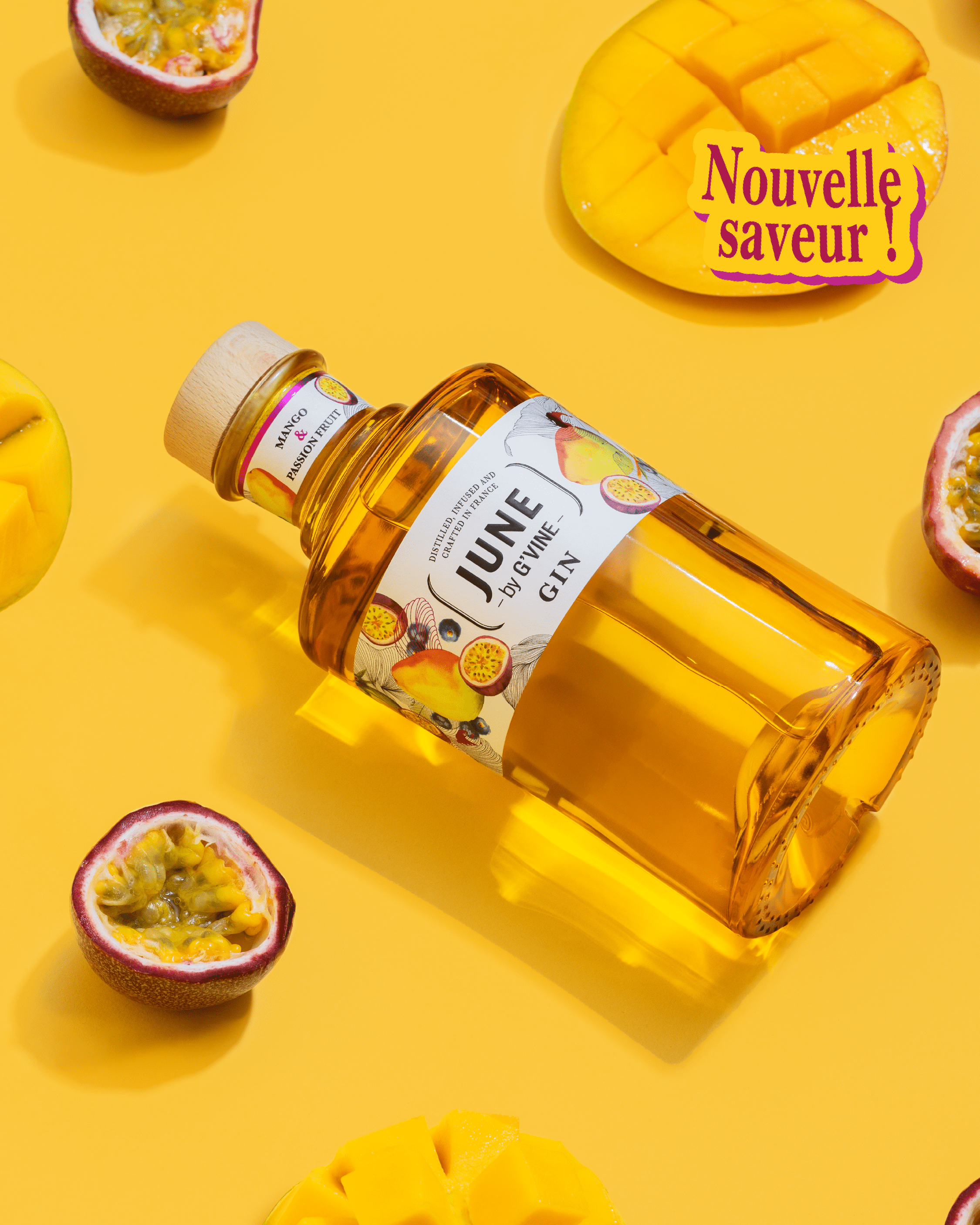 June Mangue & Fruit de la Passion - 70cl Gin Maison Villevert