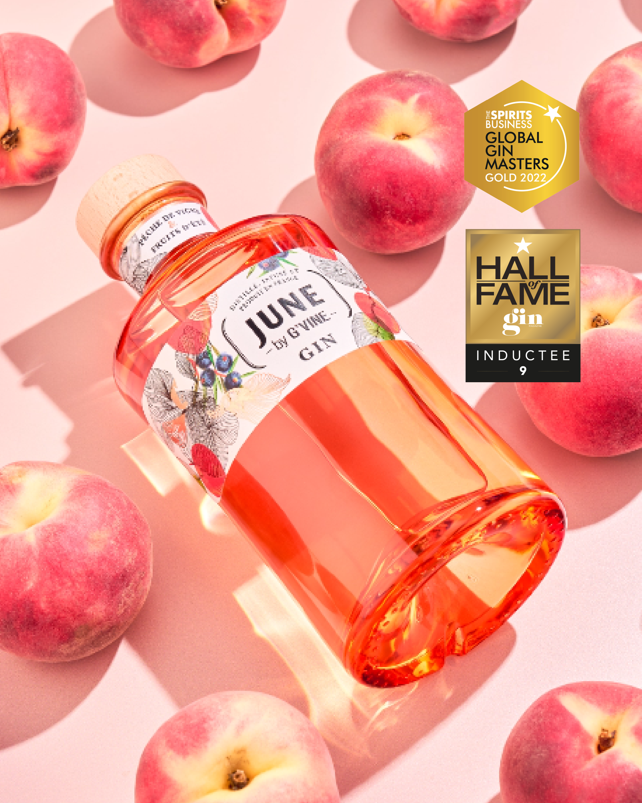 June Pêche de Vigne & Fruits d’été - 70cl Gin Maison Villevert