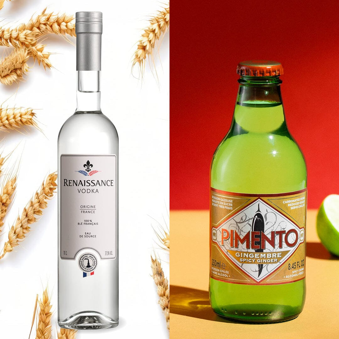 Offre Spicy Mule : 1 Vodka Renaissance + 6 Pimento Spicy Ginger Beer OFFERTS Vodka Maison Villevert