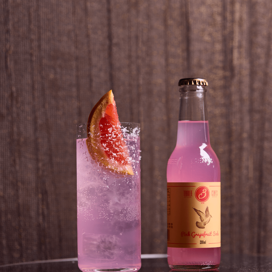 Three Cents Pink Grapefruit Soft & Mixer Marque Partenaire