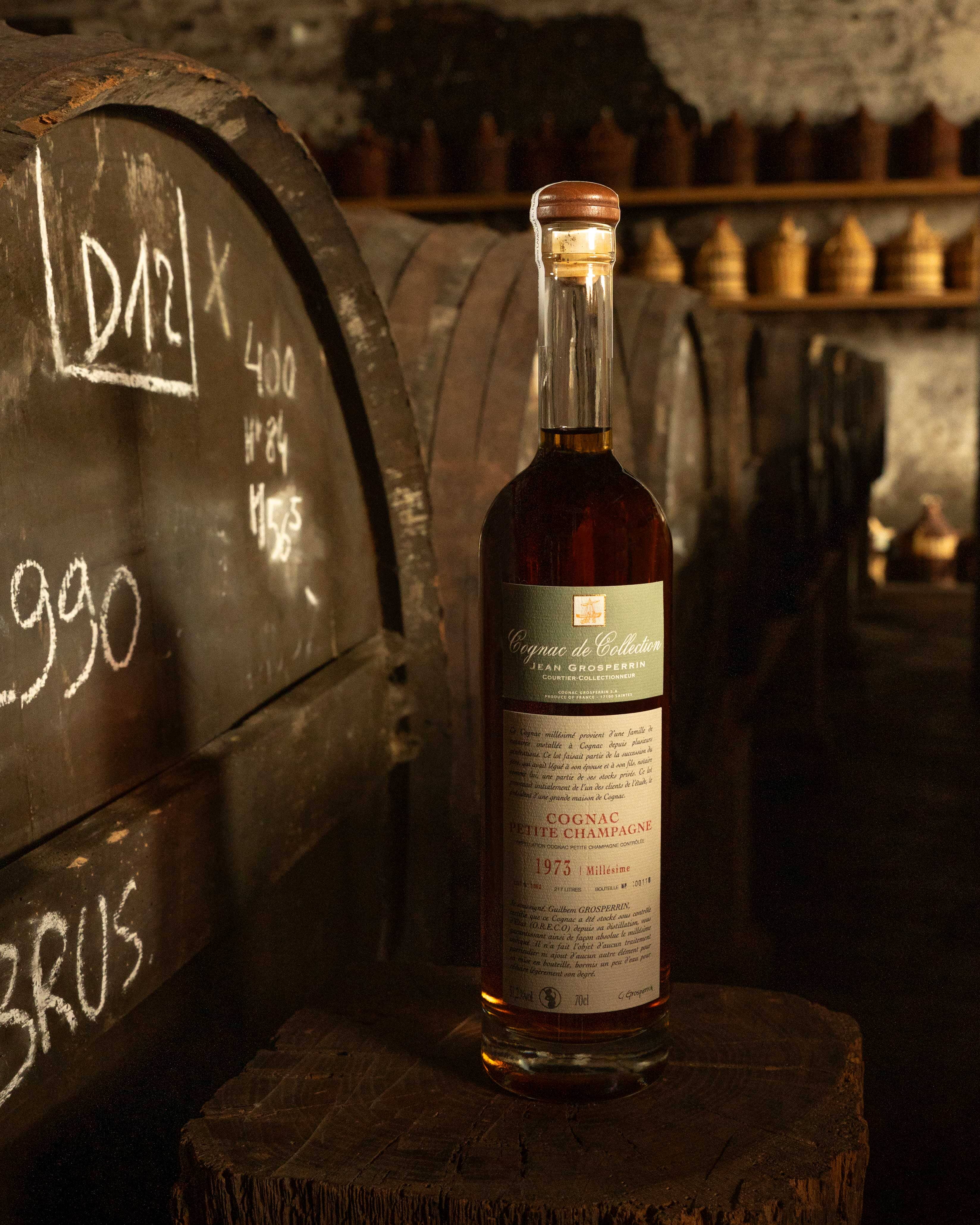 Cognac Grosperrin Vintage Petite Champagne 1973 51,2° Cognac Maison Villevert 