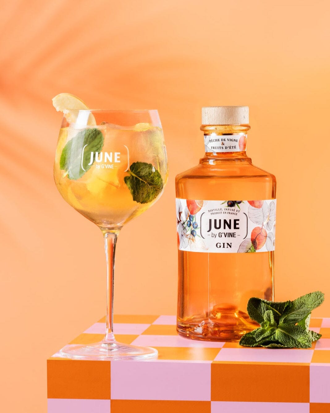 June Pêche de Vigne & Fruits d’été Gin Maison Villevert 