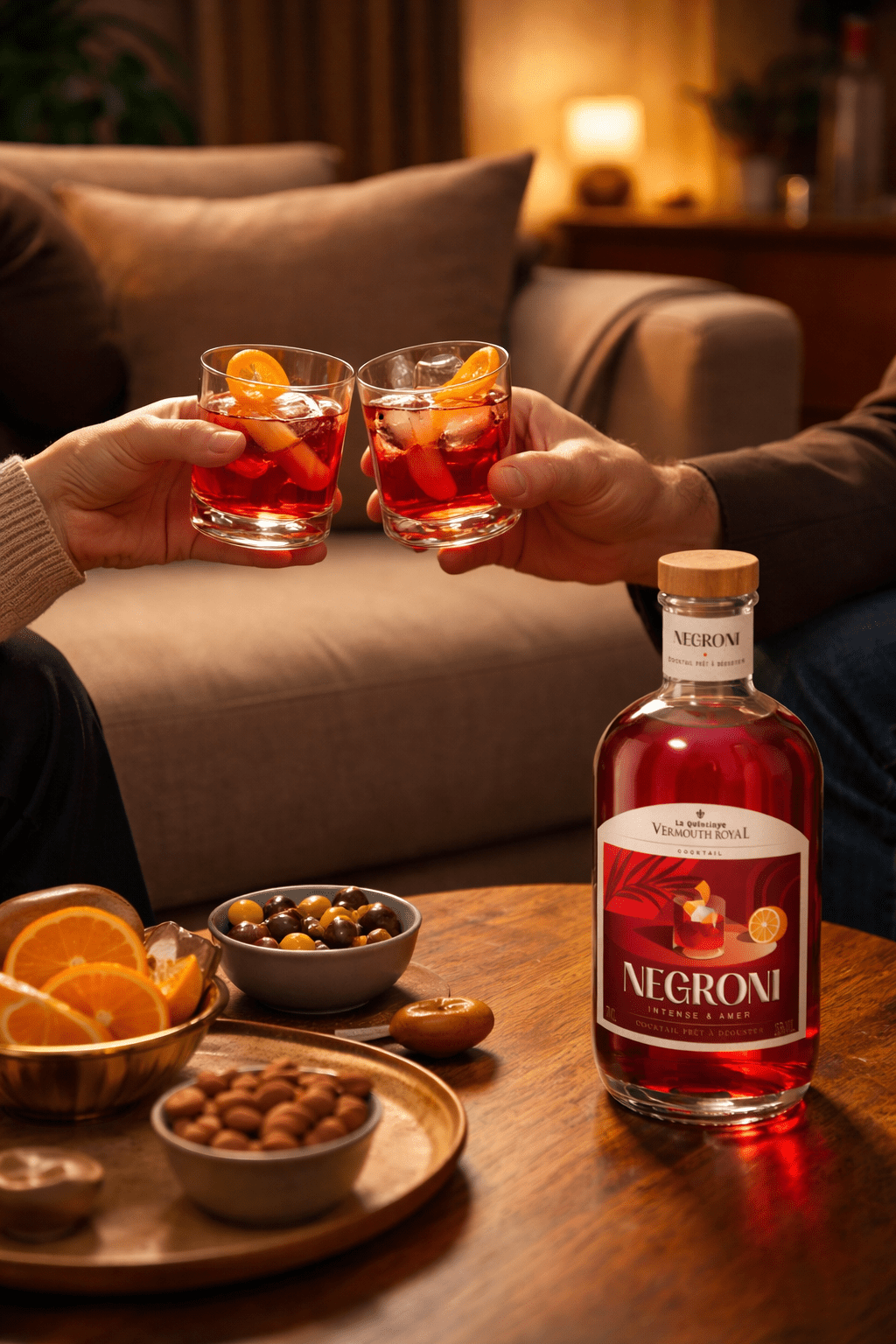 Negroni - Cocktail prêt-à-boire Gin Maison Villevert 