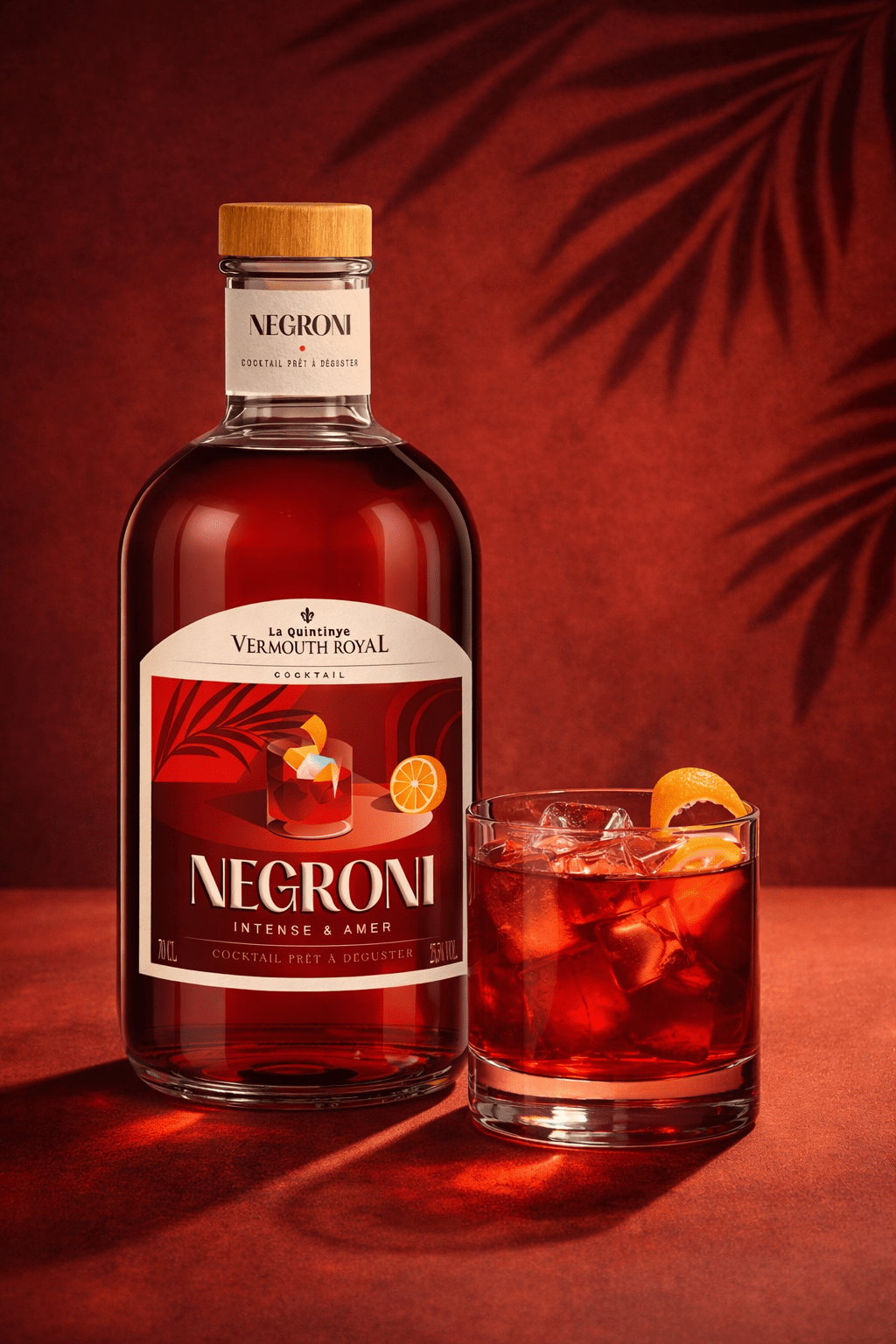 Negroni - Cocktail prêt-à-boire Gin Maison Villevert 