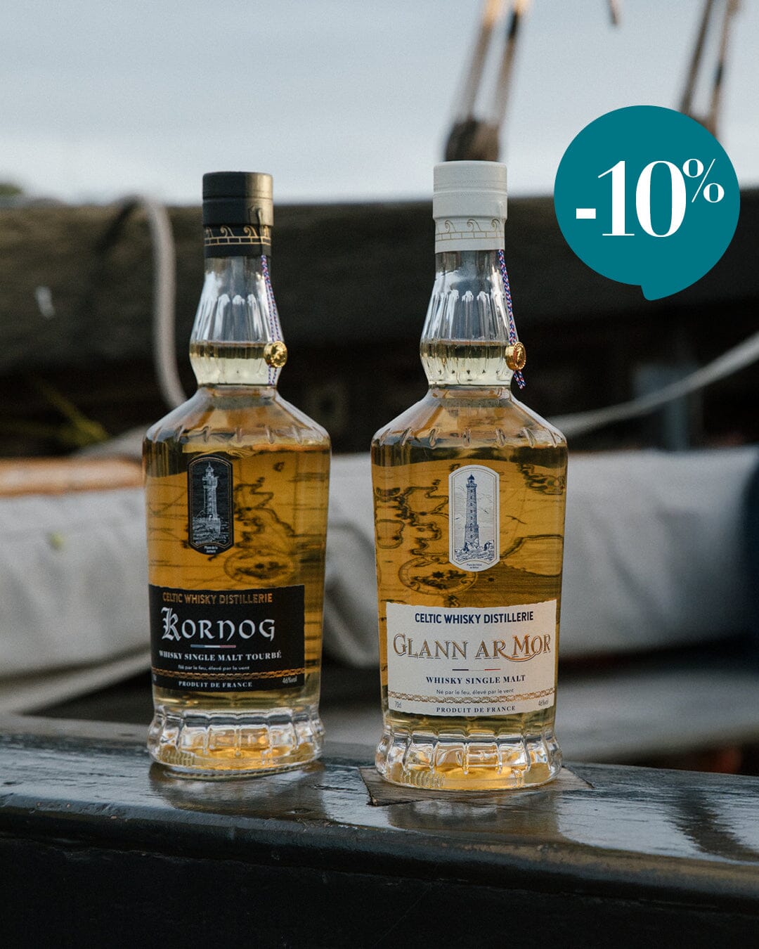 Offre Whisky Glann Ar Mor et Kornog à -10% Whisky Maison Villevert 