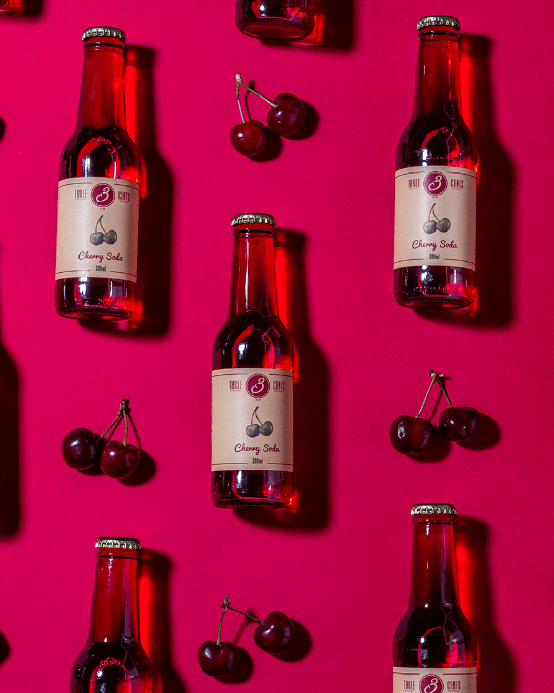 Three Cents Cherry Soda Soft & Mixer Marque Partenaire 